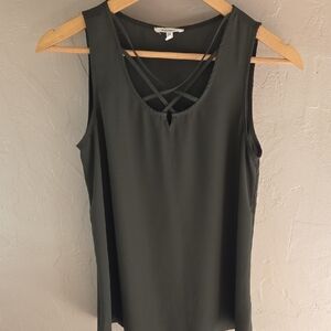 Maurices Olive Green Crisscross Tank Top Size XS